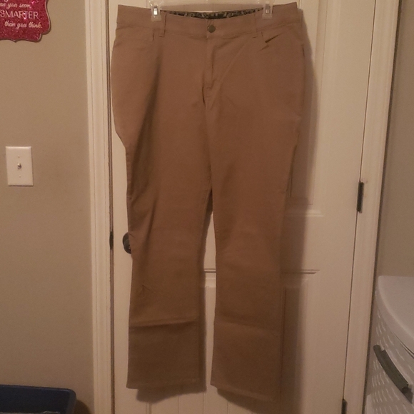 riders by lee mid rise bootcut khaki